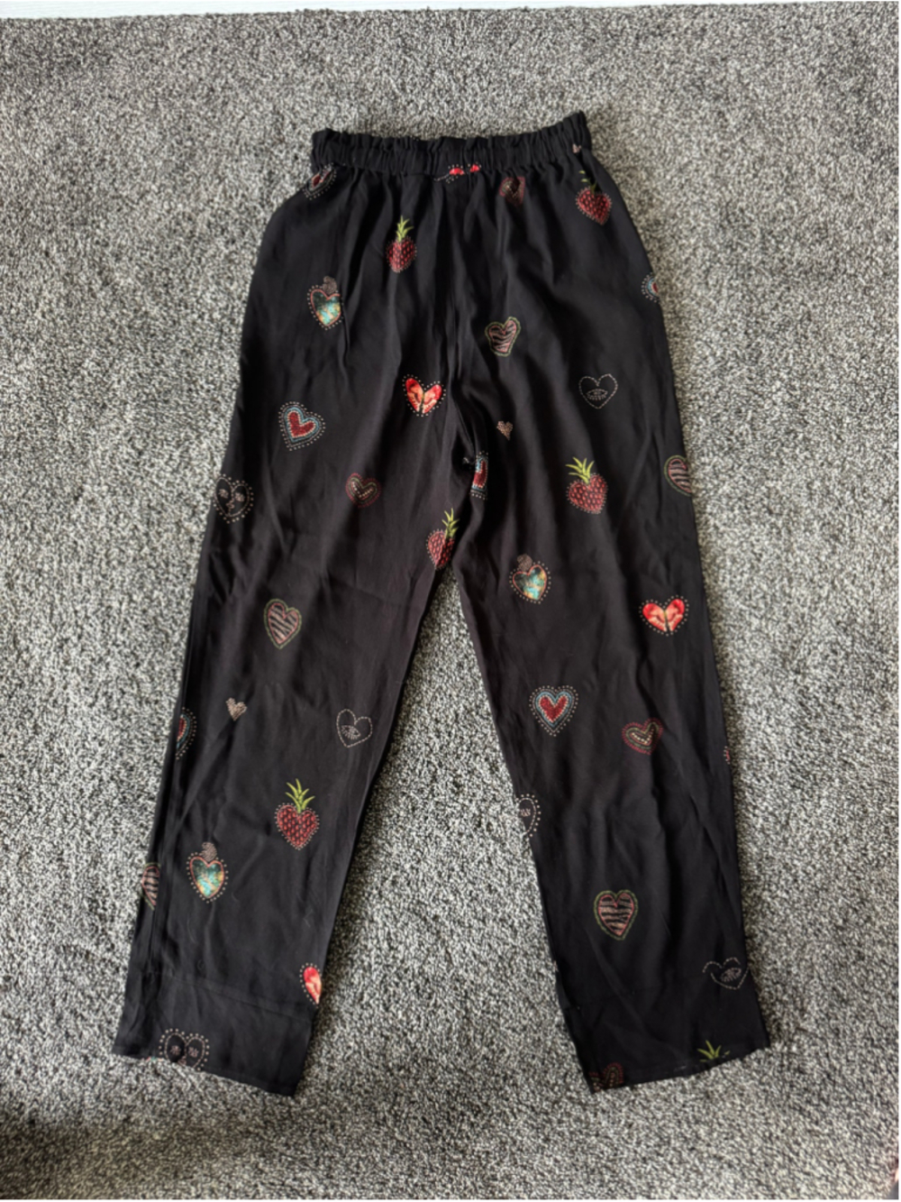 Women's Farm Rio Benicia Wide-Leg Trousers Black Printed Size XS - Picture 10 of 14